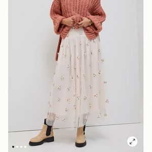 Anthropologie Billie Textured Maxi Skirt
